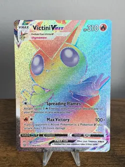 Victini VMAX 165/163 Battle Styles Rainbow Secret Rare 2021 Pokemon TCG Card - Image 1