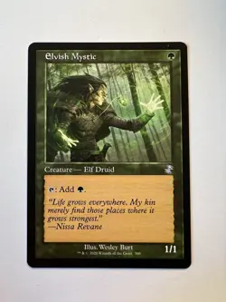 Elvish Mystic - RETRO FRAME - MTG Time Spiral Remastered - NM - Image 1