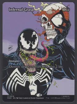 MTG Marvel’s Spider-Man Infernal Grasp (Borderless) #18 Mythic - Image 1