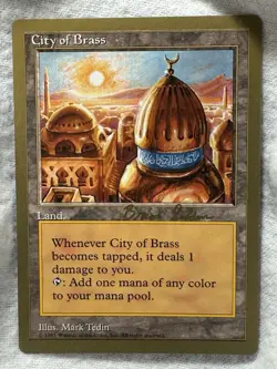MTG - City of Brass - 1998 Brian Selden World Champ - NM - Free Shipping! - Image 1