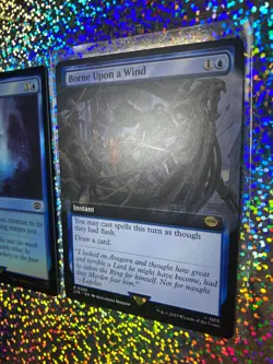 MTG Lord of the Rings: 0350 Borne Upon a Wind (Extended Art); Foil 0275 Island - Image 3