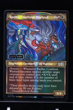 MTG SERIALIZED LP Radha, Coalition Warlord #237 MUL Foil Serial Numbered - Image 1