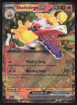 Pokemon TCG SV02: Paldea Evolved #037/193 Skeledirge ex NM - Image 1