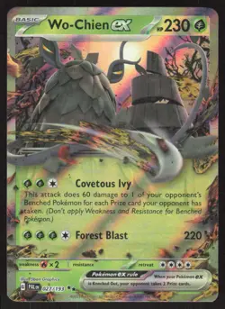 Pokemon TCG SV02: Paldea Evolved #027/193 Wo-Chien ex NM - Image 1