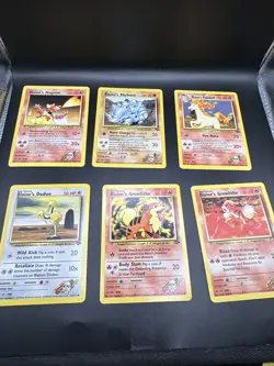 Pokemon TCG 6 Card Pokemon Blaine’s Gym Challenge/Heroes Lot - Image 1