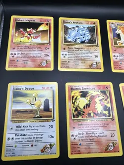 Pokemon TCG 6 Card Pokemon Blaine’s Gym Challenge/Heroes Lot - Image 2