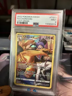 2022 Pokemon Lost Origin Charizard TG03 Full Art Trainer Gallery - PSA 9 Mint - Image 2