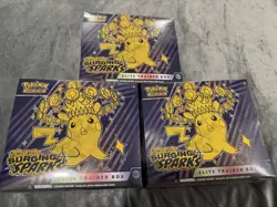 Pokemon TCG Surging Sparks Elite Trainer Box ETB SV08 - NEW SEALED LOT OF 3 - Image 1