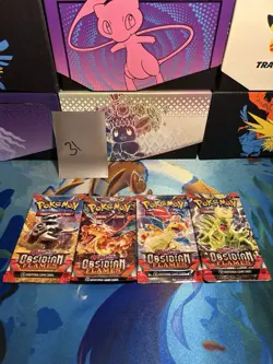 Pokemon SV Obsidian Flames Booster Pack - ART SET (Set Of 4) - Image 1