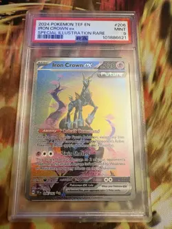 Pokemon - Temporal Forces 2024 - Iron Crown ex 206/162 - SIR - PSA 9 - Image 1
