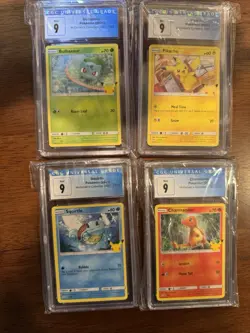 Pokemon 2021 McDonald’s CGC 9 Starters Lot Pikachu Bulbasaur Charmander Squirtle - Image 1