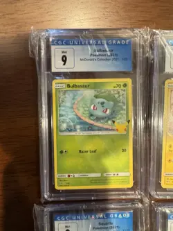 Pokemon 2021 McDonald’s CGC 9 Starters Lot Pikachu Bulbasaur Charmander Squirtle - Image 2