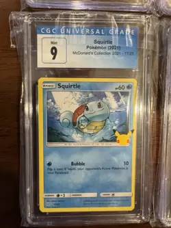 Pokemon 2021 McDonald’s CGC 9 Starters Lot Pikachu Bulbasaur Charmander Squirtle - Image 4