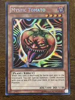 Mystic Tomato LCYW-EN239 Yugi’s World Unlimited Edition Secret Rare LP - Image 1