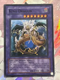 King Dragun DR3-EN156 Dark Revelation Volume 3 Unlimited Super Rare LP Scratches - Image 1