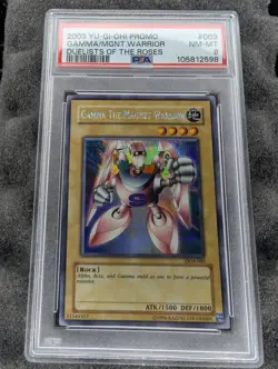 2003 Yugioh, PSA 8 Gamma the Magnet Warrior DOR-003 Secret Rare - Image 1