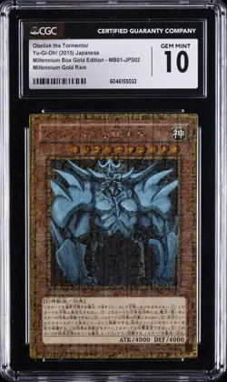 2015 YU-GI-OH! MILLENNIUM BOX GOLD ED OBELISK THE TORMENTOR CGC 10 GEM MINT - Image 1