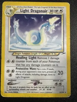 Light Dragonair 22/105 Neo Destiny Rare Pokemon Card - Image 1