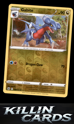 Reverse Holofoil Gabite 108/172 Pokemon Uncommon SWSH09: Brilliant Stars Card NM - Image 1