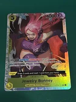 Jewelry Bonney OP08-105 SR ONE PIECE Tcg Card Game NM Yellow - Image 1