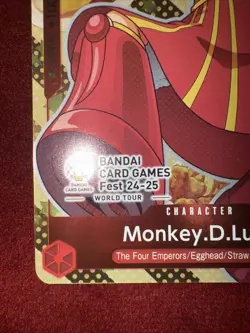 One Piece TCG Monkey D. Luffy P-080 Bandai Card Game Fest 24-25 Promo ENG-NM - Image 5