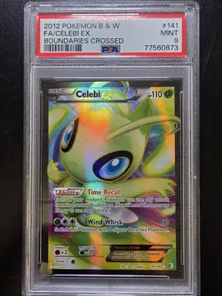 PSA 9 Celebi Ex 141/149 - 2012 Black & White Boundaries Crossed Pokemon Card - Image 1
