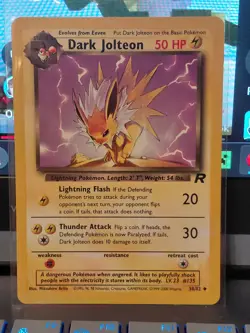 Pokemon Card - Dark Jolteon Team Rocket 1st Edition 38/82 Uncommon - Image 1