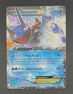 Pokemon Card Swampert EX XY55 Black Star Promo - Heavily Played - Image 1