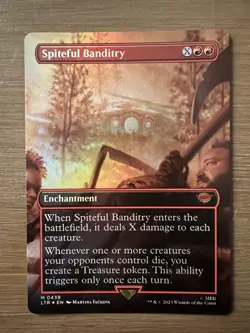FOIL Spiteful Banditry - Borderless - LotR Tales of Middle Earth - LTR MTG - Image 1