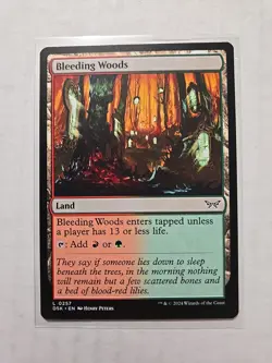 Bleeding Woods - Duskmourn - LP - MTG Magic - Common - Land - Image 1