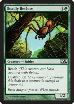 Deadly Recluse -Foil Light Play MTG Magic 2014 Core Set - Image 1