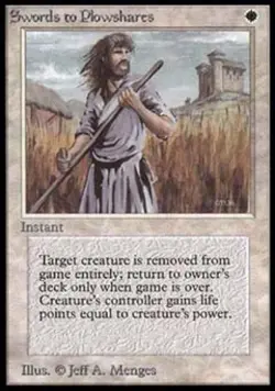 Swords to Plowshares - Medium Play MTG Beta - Image 1