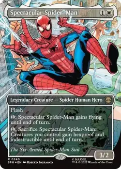 Spectacular Spider-Man (0240) (Borderless) (Textured Foil) -Foil Near Mint MTG - Image 1