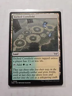 Etched Cornfield - Duskmourn - LP - MTG Magic - Common - Land - Image 1