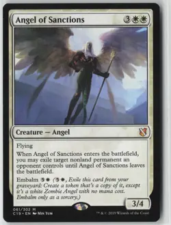 Angel of Sanctions #61 Mythic Commander 2019 NM MTG - Image 1