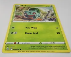 Bulbasaur Reverse Holo Common Pokemon GO 001/078 NM Pokemon - Image 2