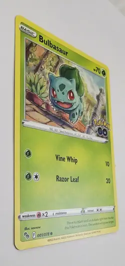 Bulbasaur Reverse Holo Common Pokemon GO 001/078 NM Pokemon - Image 3