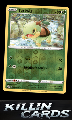 Reverse Holofoil Turtwig 006/172 Pokemon Common SWSH09: Brilliant Stars Card NM - Image 1
