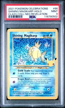 2021 POKEMON CELEBRATIONS CLASSIC COLL #66 SHINING MAGIKARP-HOLO PSA 9 - Image 1