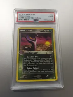 2004 Pokemon EX Dark Arbok #29 Team Rocket Returns PSA 9 MINT - Image 2