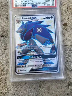 2017 POKEMON SUN & MOON SHINING LEGENDS #77A FULL ART/ZOROARK GX PSA 10 - Image 3