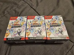 LOT OF 3 - Pokemon TCG: Scarlet & Violet Prismatic Evolutions Booster Bundle - Image 1