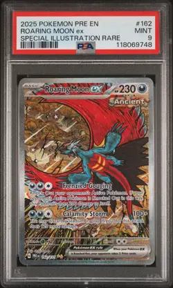 2025 POKEMON PRE EN-PRISMATIC EVOLUTIONS #162 ROARING MOON EX PSA 9 - Image 1