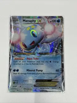 Manaphy EX - 32/122 Ultra Rare Holo (Breakpoint) LP - Pokemon TCG - Corner DMG - Image 1