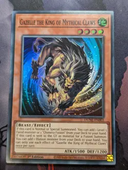 Gazelle the King of Mythical Claws - DUNE-EN003 - Super Rare 1st Edition Yugioh - Image 1