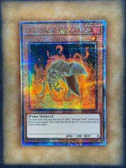 Yugioh Volcanic Shell BLMR-EN053 Quarter Century Secret Rare 1st Ed VLP - Image 1