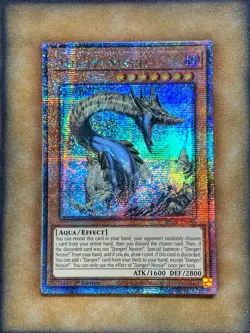 Yugioh Danger! Nessie! BLMR-EN059 Quarter Century Secret Rare 1st Ed VLP - Image 1