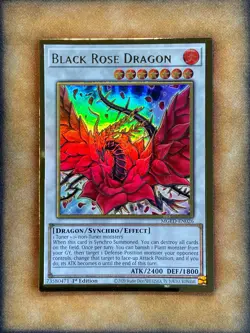 Yugioh Black Rose Dragon MGED-EN026 Gold Rare 1st Ed NM - Image 1