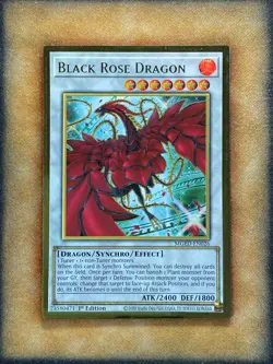 Yugioh Black Rose Dragon MGED-EN026 Gold Rare Alt Art 1st Ed NM - Image 1
