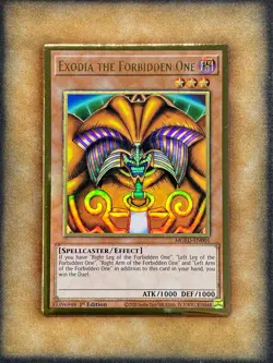 Yugioh Exodia the Forbidden One MGED-EN005 Gold Rare 1st Ed NM - Image 1